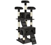 Rascador para gatos 170 cm negro 3708112