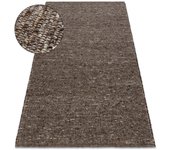 Alfombra tabac marrón nepal 2100 - lana, de doble cara, natural 200x300 cm