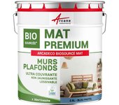 Pintura mate para pared y techo: arcadeco biosourcé mat - 2.5 l (+ ou - 30m² par couche) azul pastel - ral 5024 - arcane industries