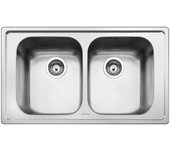 Fregadero de inox 86x50 cm 2 tinas