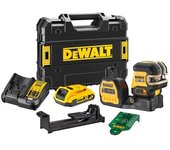 Dewalt dce822d1g18-qw nivel láser autonivelante verde de líneas en cruz + 2 puntos xr 18v/12v con batería 18v li-ion 2ah