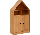Librería con techo y 2 puertas marrón