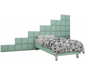 Cama continental logan 105, continental, individuales, turquesa, 120x200, tapiz, somieres, 360x200x180cm