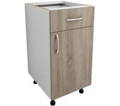Mueble bajo haaus karo, 1 cajón, 1 puerta, roble dark sonoma/blanco, 40 x 50 x 80 cm