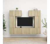 Vidaxl juego de muebles de salón 6 piezas roble sonoma