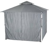 Hespéride - cortinas para cenador amalya gris - para amalya 3 x 3 m (2 cortinas)