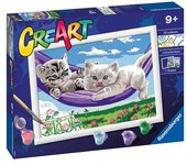 Juego creativo ravensburger 20214 creart gatitos en una hamaca