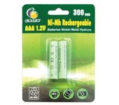 Galix lote de 2 baterías recargables lr03 / aaa - ni-mh - 1.2 voltios - 300 mah