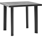 Maison exclusive - mesa de jardín de plástico gris antracita 80x75x72 cm