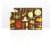 Don hierro - set de 2 bandejas de servir, 42 x 29 cm y 48 x 37 cm, aptas para lavavajillas.-