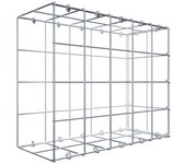 Gabión para montar con dimensiones 50 cm x 40 cm x 20 cm (l x a x p), malla 10 x 10 cm, anillo en c,. atenc.: falta una reja - diámetro del cable...