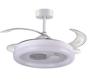 Ventilador de techo hermes bel air 108w 4 aspas retráctiles mando a distancia blanco ø108 cm