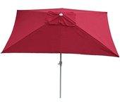 Sombrilla de jardín 2x3m rectangular basculante poliéster/aluminio 4,5kg burdeos 04_0003891