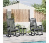 Mecedoras para jardín vidaxl 2 pcs gris claro 70x92x107.5 cm hdpe, mecedora para jardín vidaxl gris claro 70x92x108 cm hdpe