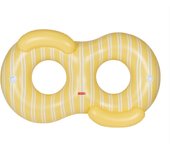Flamingueo flotador gigante doble donut piscina pvc amarillo
