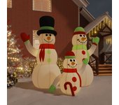 Vidaxl familia de muñecos de nieve inflables con led 360 cm