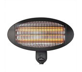 Calefactor exterior cuarzo austral 2000w neg pared 3el em.3pot.ip34 orientable36x50,5x22 cm