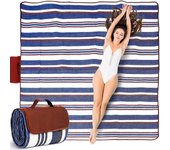 Manta de picnic, alfombrilla impermeable, 3 capas, mantas de viaje para la playa, práctica alfombrilla para acampar, 78,8 x 78,8''