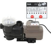 Maison exclusive - bomba de piscina con temporizador negra 0,25 hp 8000 l/h