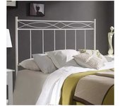 Cabecero cama de forja nova | resistente | individual o matrimonio. (blanco - 135 cm)