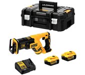 Sierra de sable compacta dewalt xr - 2 baterías 18v 5.0ah, cargador, caja tstak ii - dcs367p2