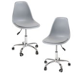 Pack 2 sillas dami office - gris claro