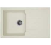 Stradour fregadero de cocina empotrado 1 recipiente + 1 escurridor de aloa - resina - 81 x 50 cm - blanco