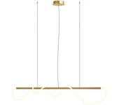 Maytoni tau lámpara de techo colgante de barra moderna dorada, 140cm led integrado 3000k
