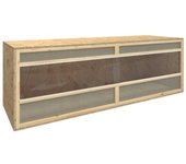 Vidaxl terrario de madera contrachapada 144x46x48 cm