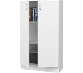 Librería haaus flint, 2 puertas, blanco, 70 x 32 x 122 cm