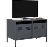 Vidaxl mueble para tv acero laminado en frío antracita 68x39x43,5 cm