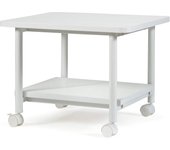 Soporte para impresora, soporte multifuncional para portátil con ruedas y gran capacidad, para oficina y hogar (blanco)