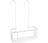 Cesto ducha colgante blanco-acero inoxidable-estante para colgar en grifo ducha-instalación sin herramientas-organizador ducha