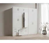 Armario 5 puertas y 6 cajones - l228 cm - blanco - belomy