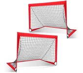 Juego de portería de fútbol de 2 piezas para niños, mini jaula de fútbol plegable de red de fútbol 120 x 90 x 90 cm