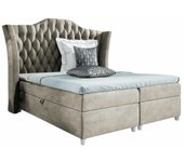 Cama continental baltimore 183, doble, continental, de color marrón claro, 140x200, tapiz, 180x209x147cm