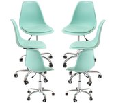 Pack 6 sillas dami office - celadón