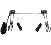 Elevador de bicicleta 45kg soporte de piragua elevador de techo colgador con gancho y poleas piraguas