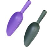2 palas de jardinería de plástico, pala de mano, pala antideslizante para tierra, para trasplantar y excavar.