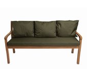 Cojín de banco 170x60/3x50x56cm, cojín de exterior, cojines para columpio de jardín de 3 plazas verde, cojín de asiento, cojín de respaldo