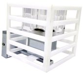 Aplique de pared cubo paula g9 (20/40w) ip20 fabricado en metal y plástico color blanco