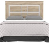 Cabecero cama 160 cm dora. cabecero de madera roble y detalles blanco, apto para camas 135, 150 y 160 cm.