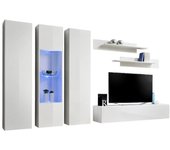 Mueble de tv fly c4 diseño, color blanco brillante. mueble colgante moderno y de moda para su sala de estar.