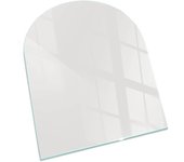 Placa de cristal para chimenea, zócalo protector de chimenea, diseño moderno | 80x70 | rectángulo | color gris