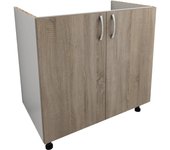 Tapa de desagüe karo haaus, 2 puertas, roble sonoma oscuro/blanco, 80 x 50 x 80 cm