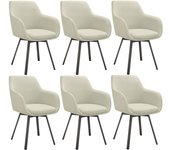 Tectake silla giratoria con reposabrazos tapizado