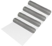 Malla de alambre de acero galvanizado 100 cm x 25 m gris 4 rollos 03_0007158