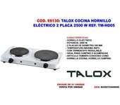 Talox cocina hornillo electrico 2 placa 2.500 w tm-hd05