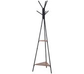 Perchero de pie metálico homcom negro 46x52x182 cm