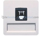 Toma de teléfono rj11 ancha blanco bjc 17082